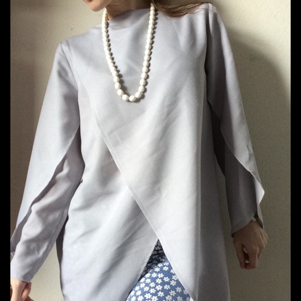 MINIMALIST tulip Slimming  Layer Sari Tunic Top